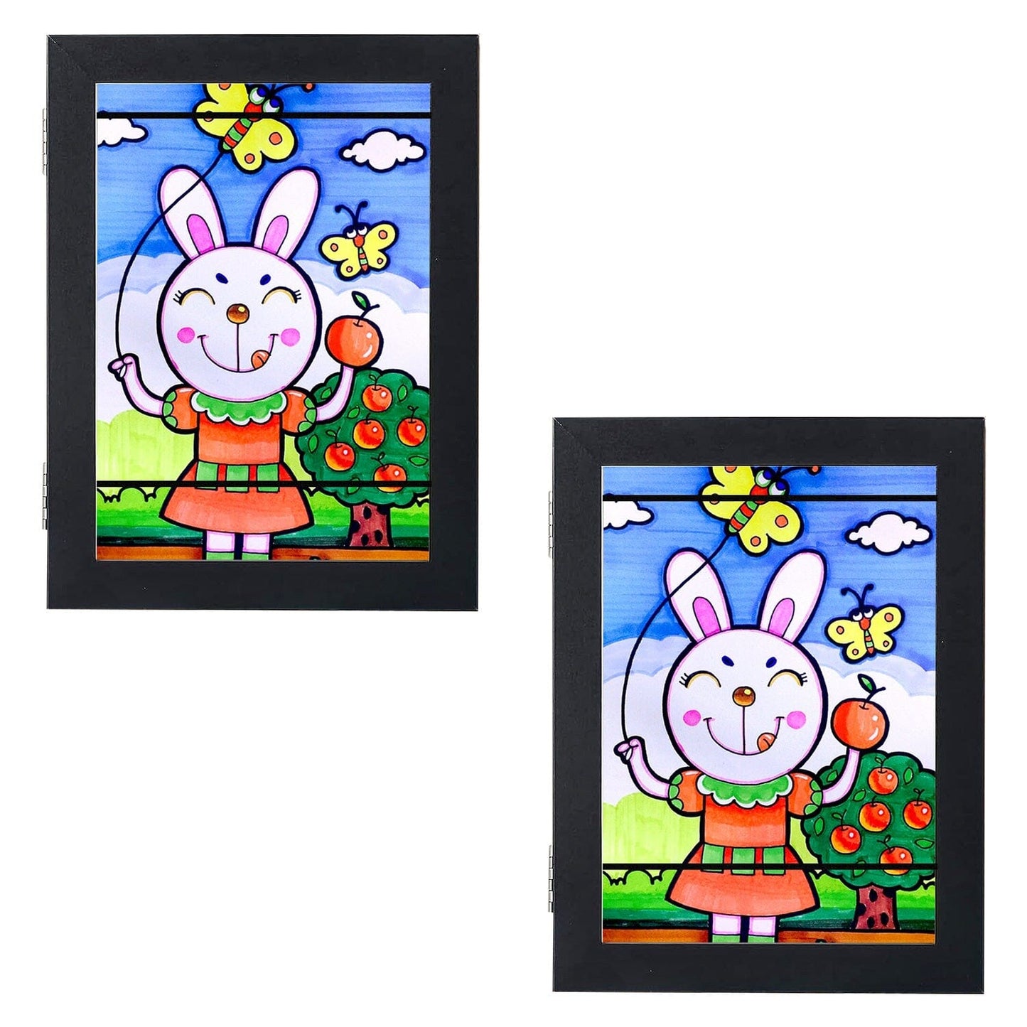 Skorter | 2-Piece: Kids Art Frame Front Opening Wood Picture Frame