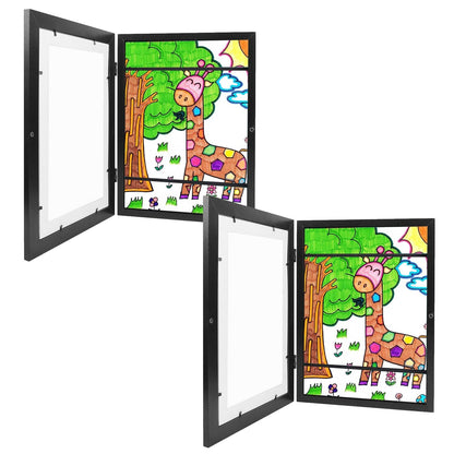 Skorter | 2-Piece: Kids Art Frame Front Opening Wood Picture Frame