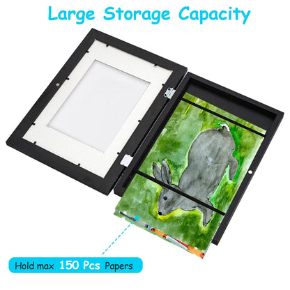 Skorter | 2-Piece: Kids Art Frame Front Opening Wood Picture Frame