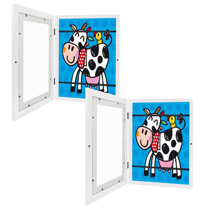 Skorter | 2-Piece: Kids Art Frame Front Opening Wood Picture Frame