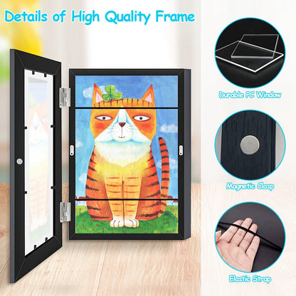 Skorter | 2-Piece: Kids Art Frame Front Opening Wood Picture Frame