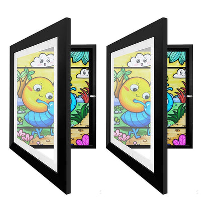 Skorter | 2-Piece: Kids Art Frame Front Opening Wood Picture Frame