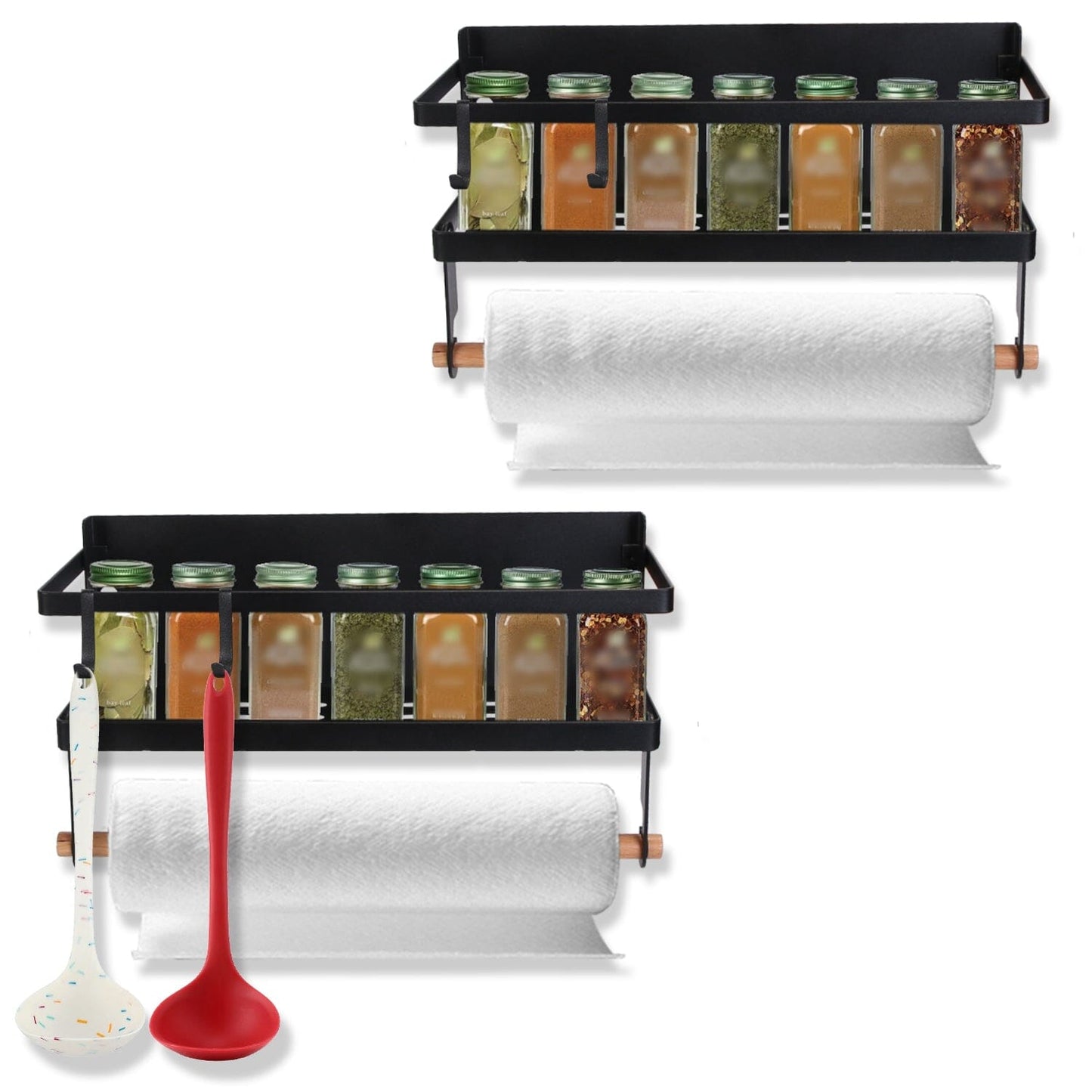 Skorter | 2-Piece: Magnetic spice racks for refrigerator with paper sleeve