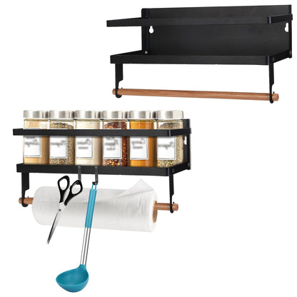 Skorter | 2-piece: Magnetic spice racks for refrigerator with paper towel holder