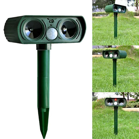 Skorter | 2-piece: Outdoor solar-powered ultrasonic pest repeller