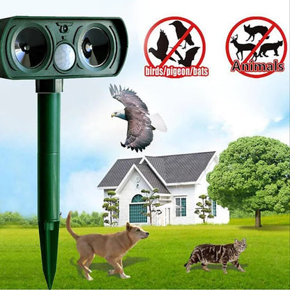 Skorter | 2-piece: Outdoor solar-powered ultrasonic pest repeller