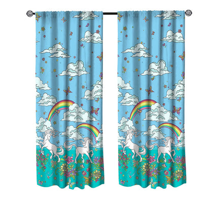 Skorter | 2-piece set: Kidz Mix Rainbow Unicorn Window Panel Pair