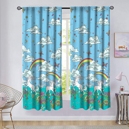 Skorter | 2-piece set: Kidz Mix Rainbow Unicorn Window Panel Pair