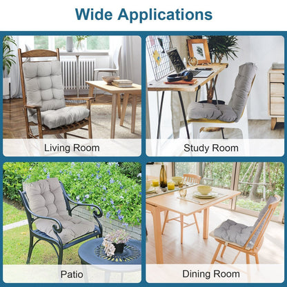 Skorter | 2-piece set: Rocking chair cushion with smoke-free straps Polyester fiber filling