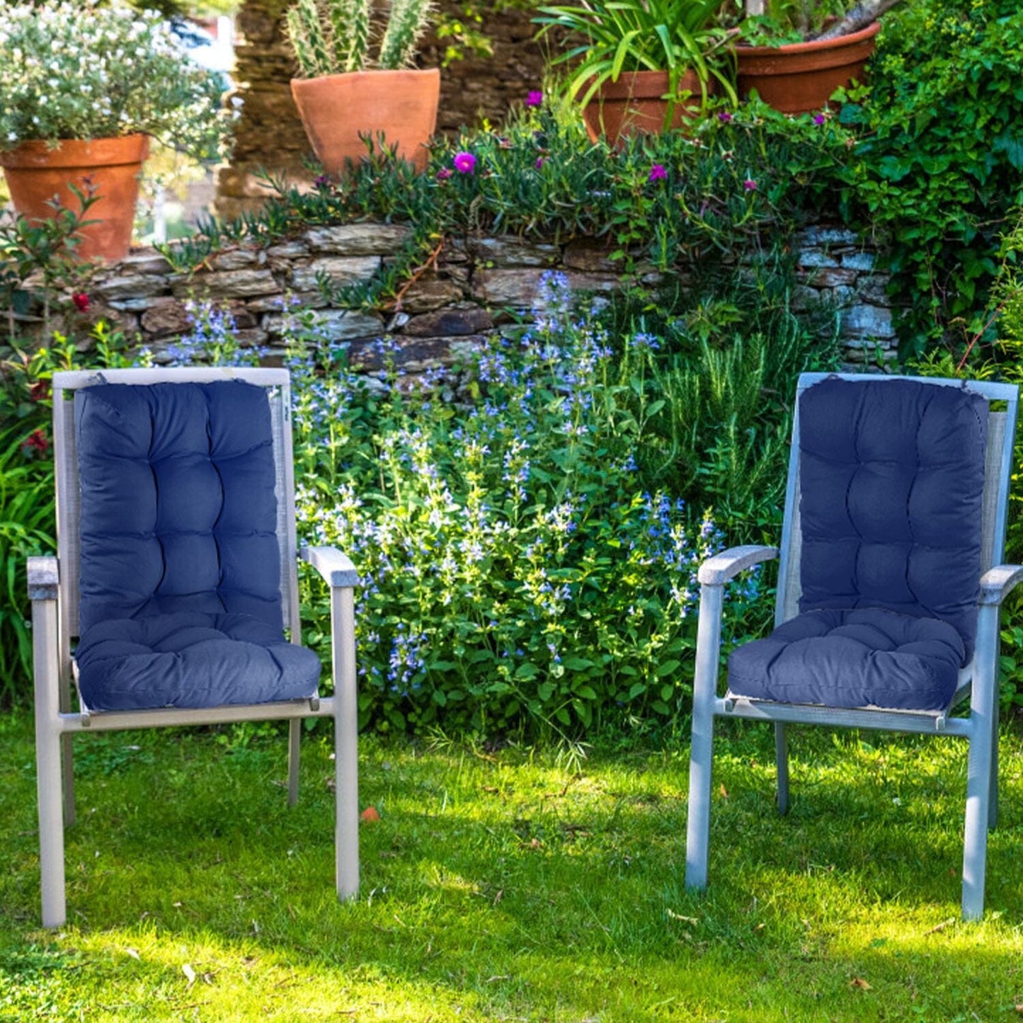 Skorter | 2-piece set: Rocking chair cushion with smoke-free straps Polyester fiber filling