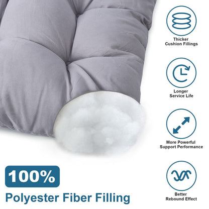 Skorter | 2-piece set: Rocking chair cushion with smoke-free straps Polyester fiber filling