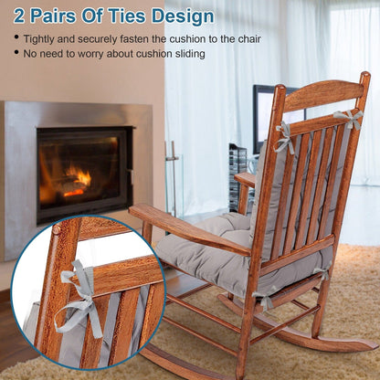 Skorter | 2-piece set: Rocking chair cushion with smoke-free straps Polyester fiber filling