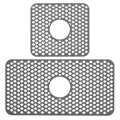 Skorter | 2 Piece: Silicone Drain Cleaning Mat with Central Drain Hole