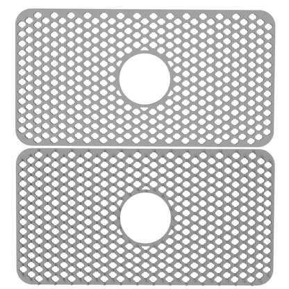 Skorter | 2 Piece: Silicone Drain Cleaning Mat with Central Drain Hole