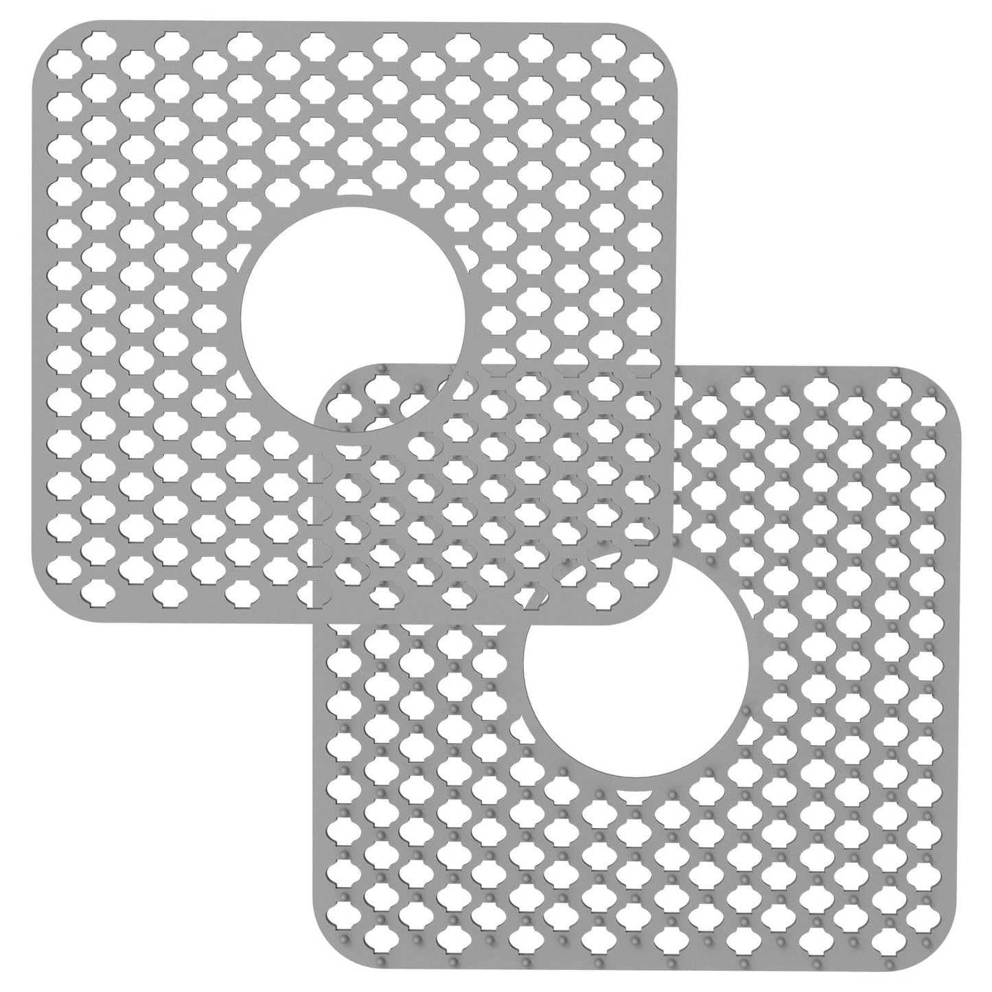 Skorter | 2 Piece: Silicone Drain Cleaning Mat with Central Drain Hole