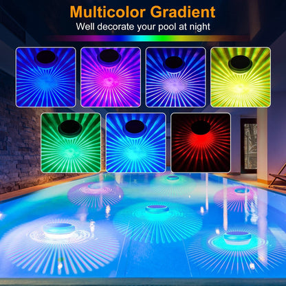 Skorter | 2-piece: Solar-powered LED pool light Gradient Multicolor Change