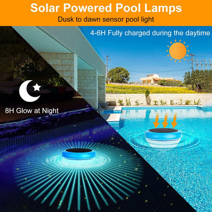 Skorter | 2-piece: Solar-powered LED pool light Gradient Multicolor Change