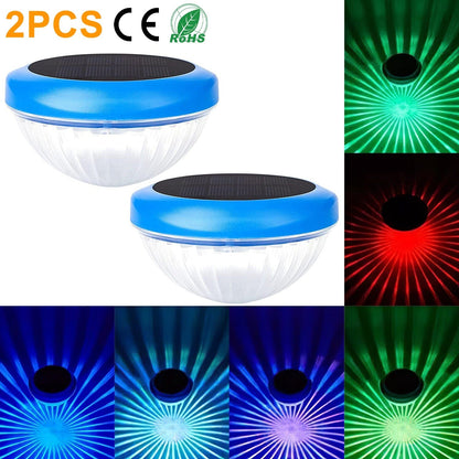 Skorter | 2-piece: Solar-powered LED pool light Gradient Multicolor Change