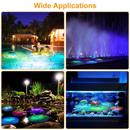 Skorter | 2-piece: Solar-powered LED pool light Gradient Multicolor Change