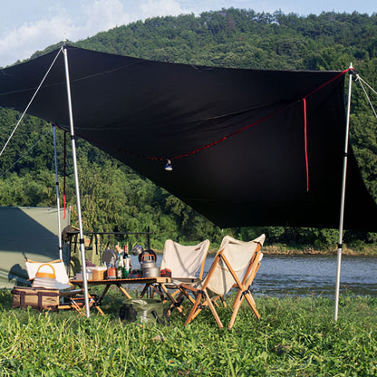 Skorter | 2-Piece: Telescoping Tarpaulin Poles Portable Aluminum Awning Poles