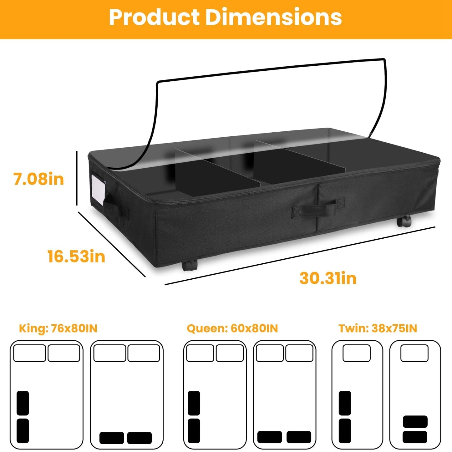 Skorter | 2-piece: Storage container under the bed