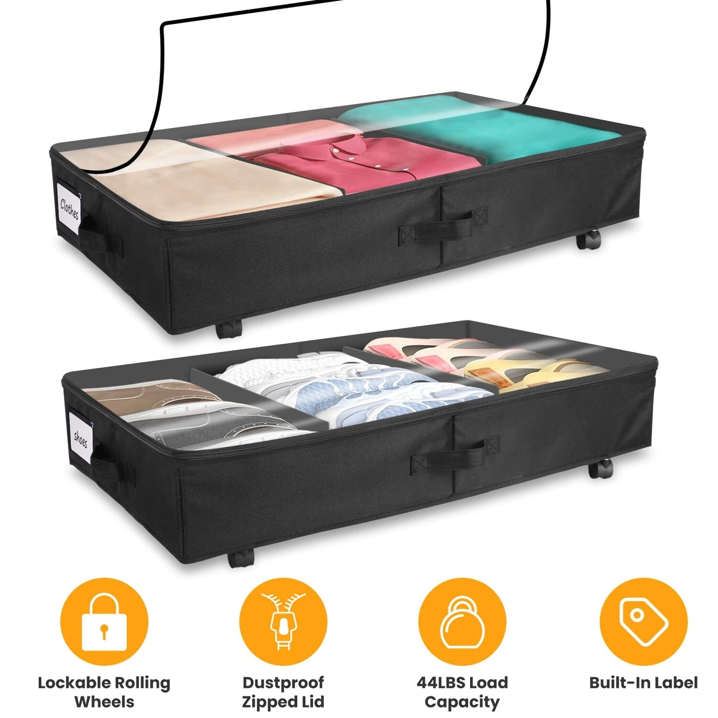 Skorter | 2-piece: Storage container under the bed