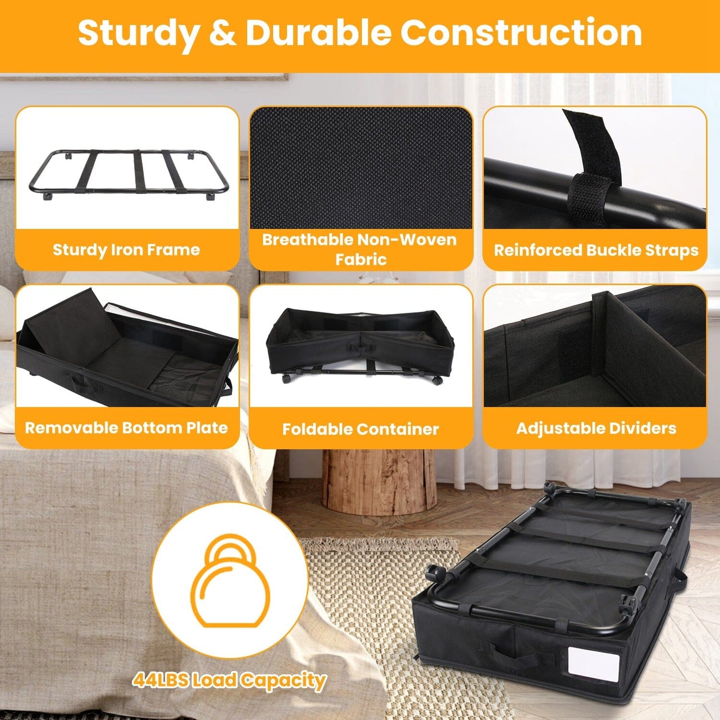 Skorter | 2-piece: Storage container under the bed