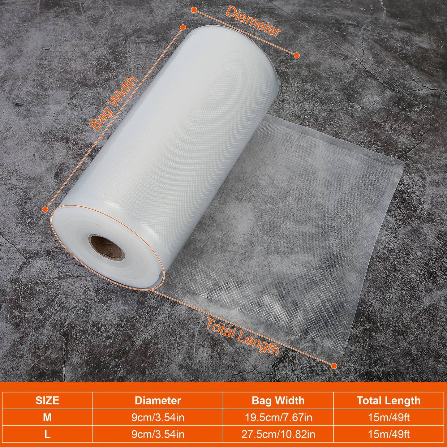 Skorter | 2-part: Vacuum sealed bag rolls