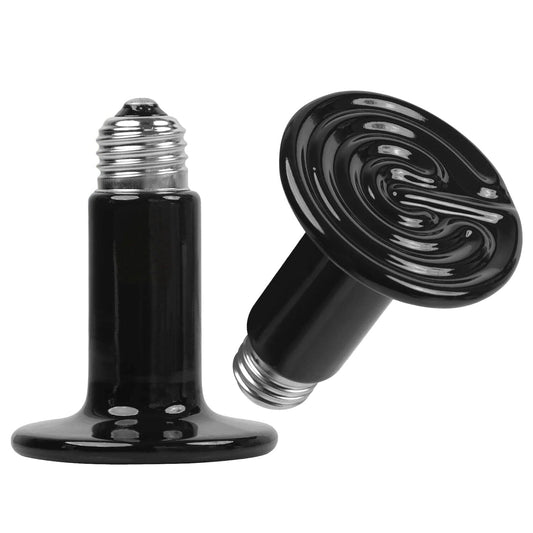 Skorter | 2 pieces: 150W Infrared Reptile Heat Lamp No Light Emission