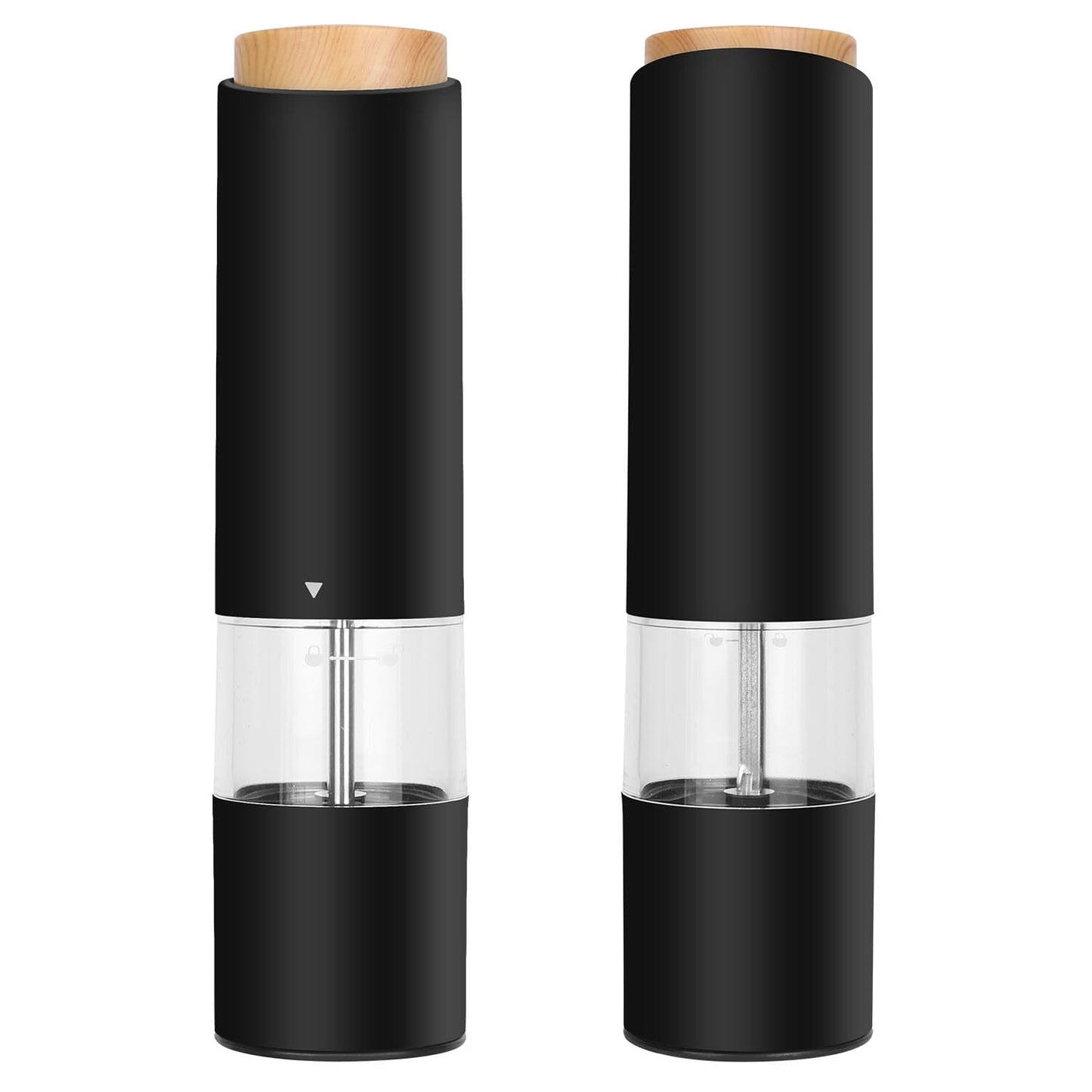 Skorter | 2-piece: Electric salt and pepper mills with battery and adjustable coarseness