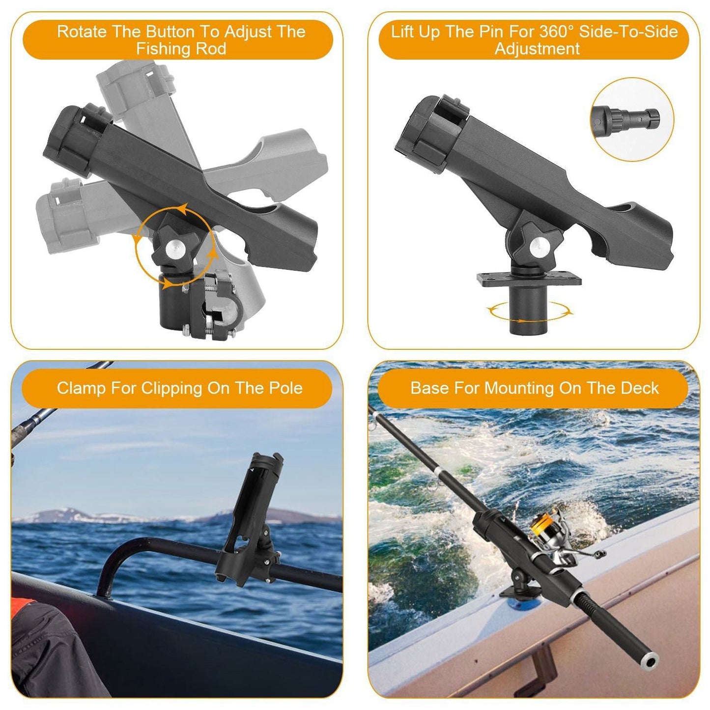 Skorter | 2-Pieces: Fishing Boat Rod Holders