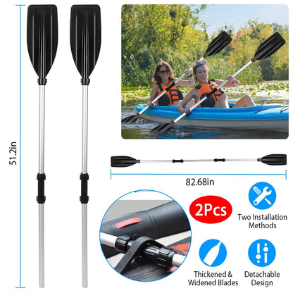Skorter | 2-Pieces: Kayak Paddle Aluminum Alloy Removable Canoe