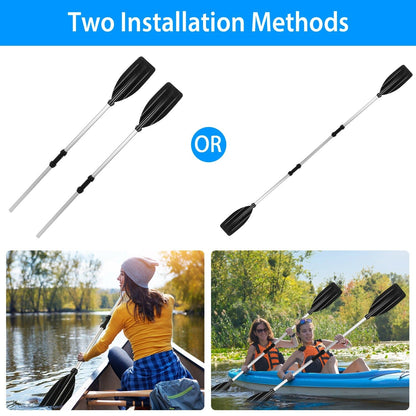 Skorter | 2-Pieces: Kayak Paddle Aluminum Alloy Removable Canoe