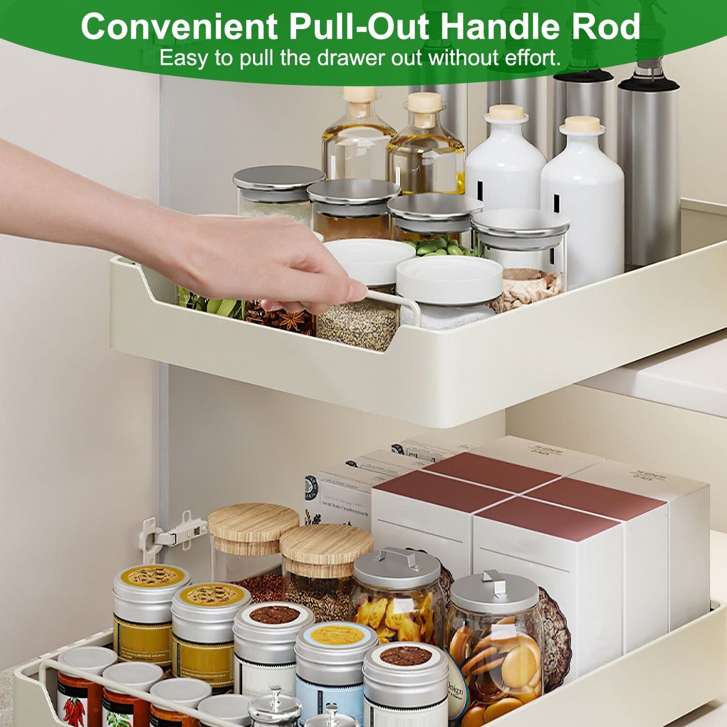 Skorter | 2-Pieces: Pull Out Cabinet Organizers