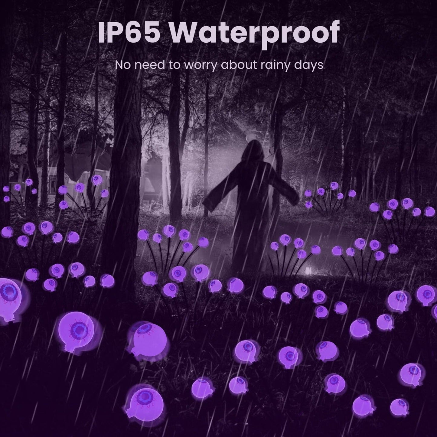 Skorter | 2-Piece: Sun-Soaking Eyeball Light Sources Halloween Decoration Swinging Light