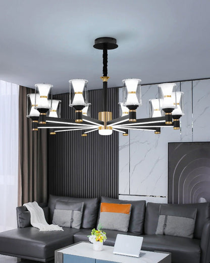 2 Tier - 12 lights Hourglass Chandelier - SKØRTER