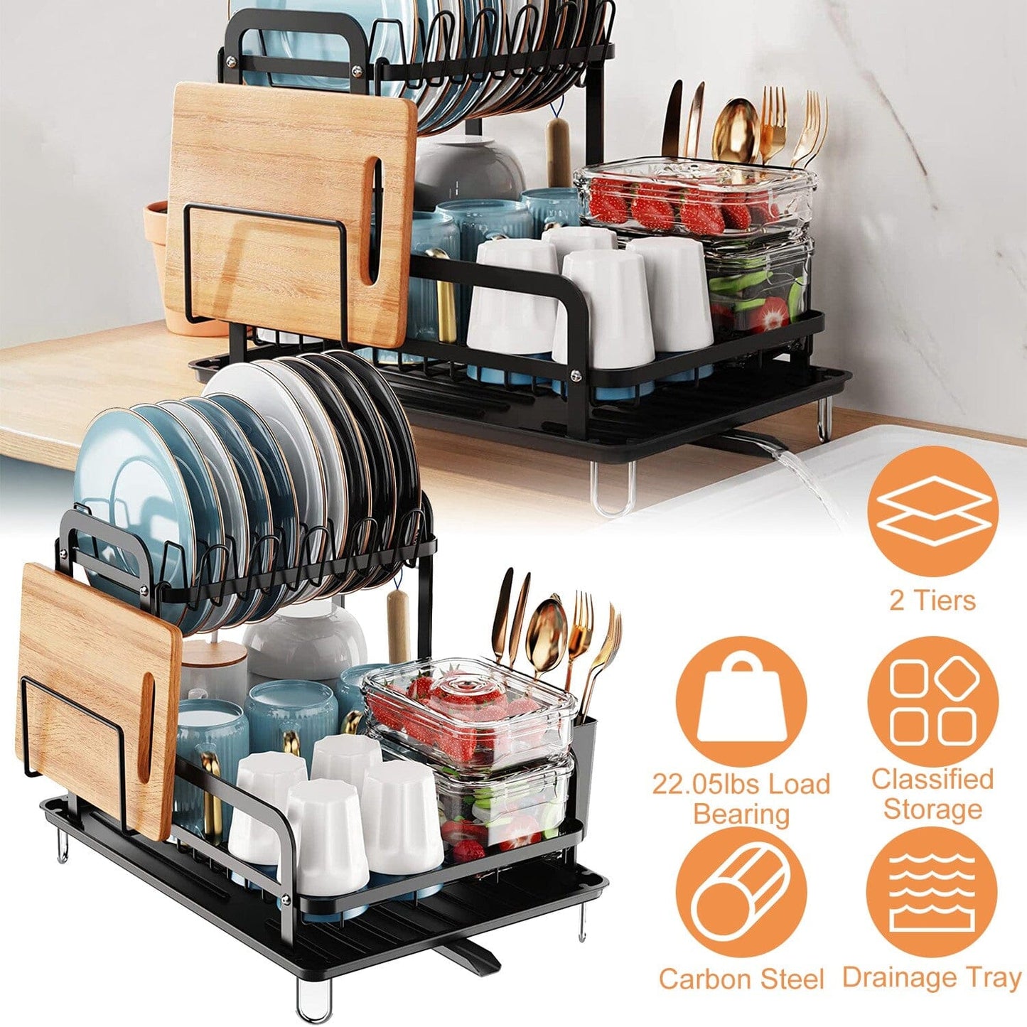 Skorter | 2-layer dish rack