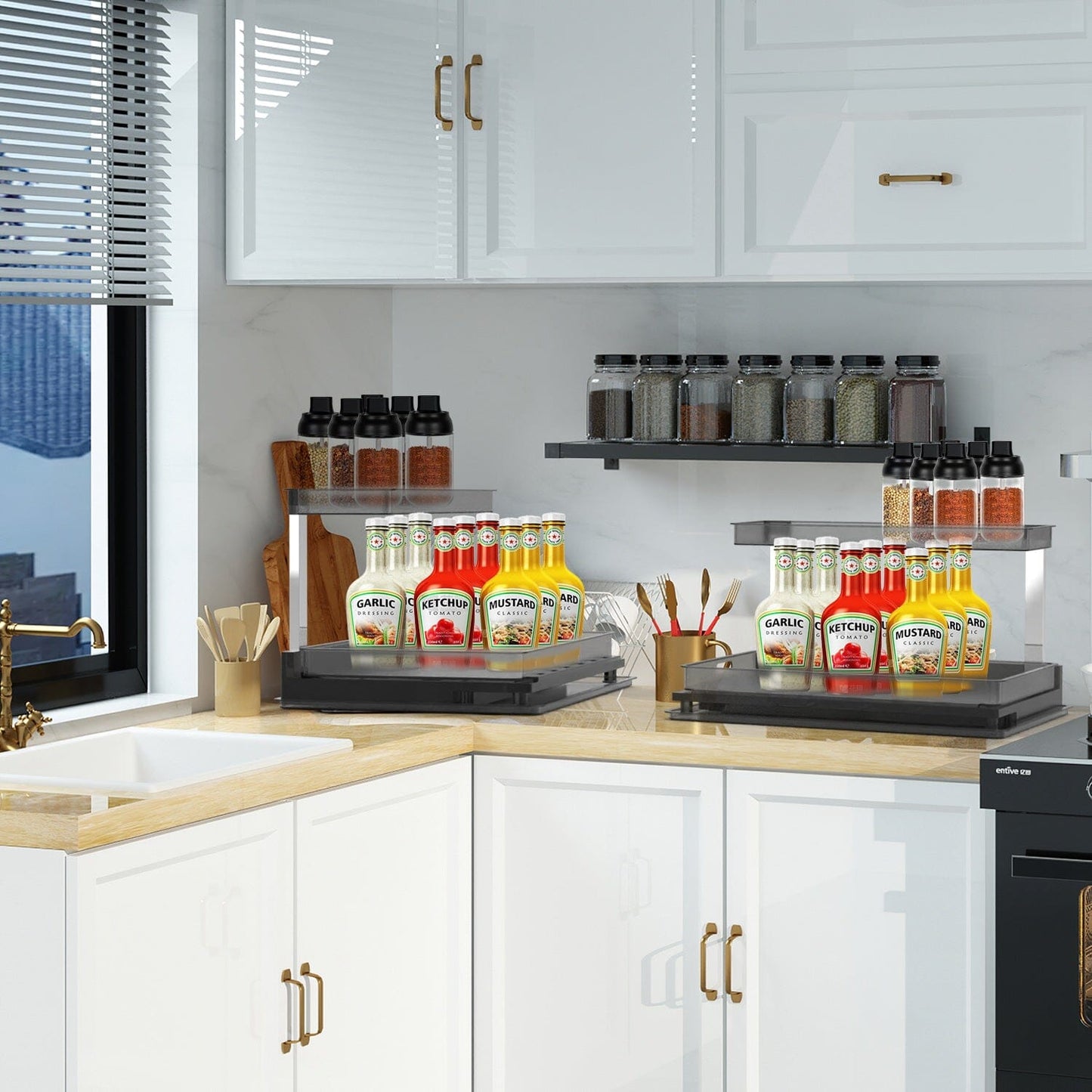 Skorter | 2-level retractable under sink organizer