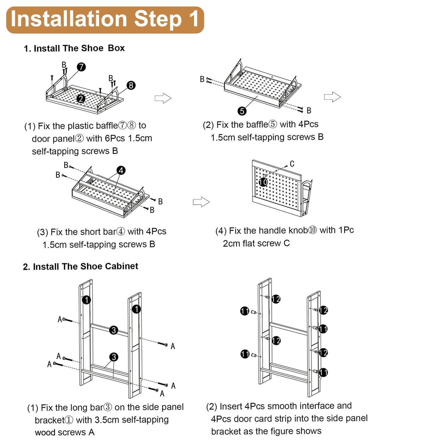 Skorter | 2-layer Shoe Cabinet with 2 Flip Drawers Slim Bamboo Shelf Narrow Organizer
