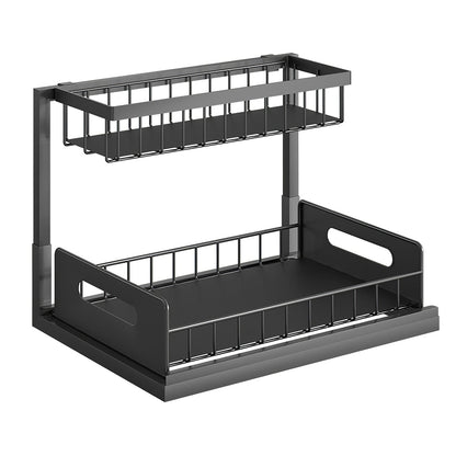 Skorter | 2-Tier Under Bench Organizer Pull-Out Basket Storage