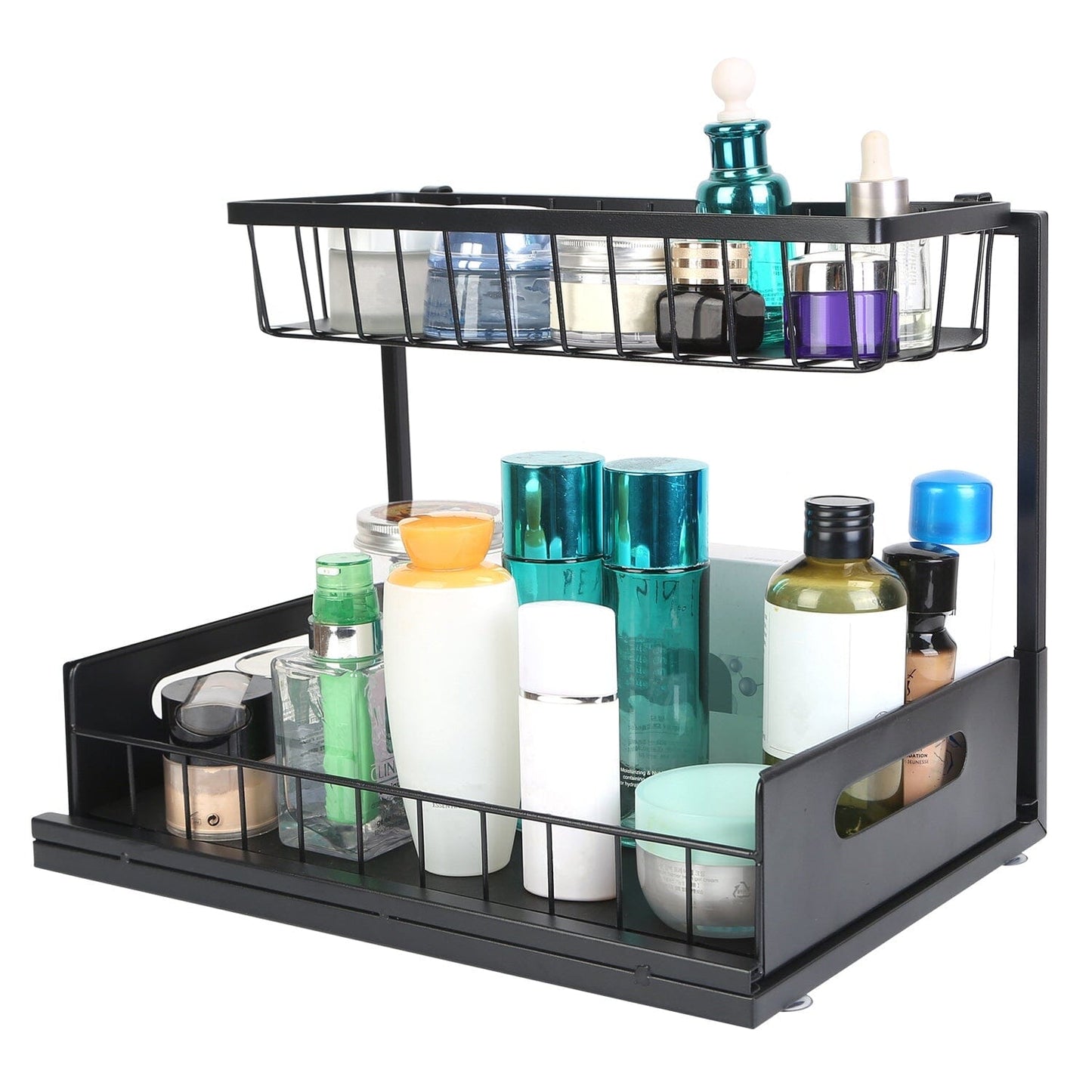 Skorter | 2-Tier Under Bench Organizer Pull-Out Basket Storage