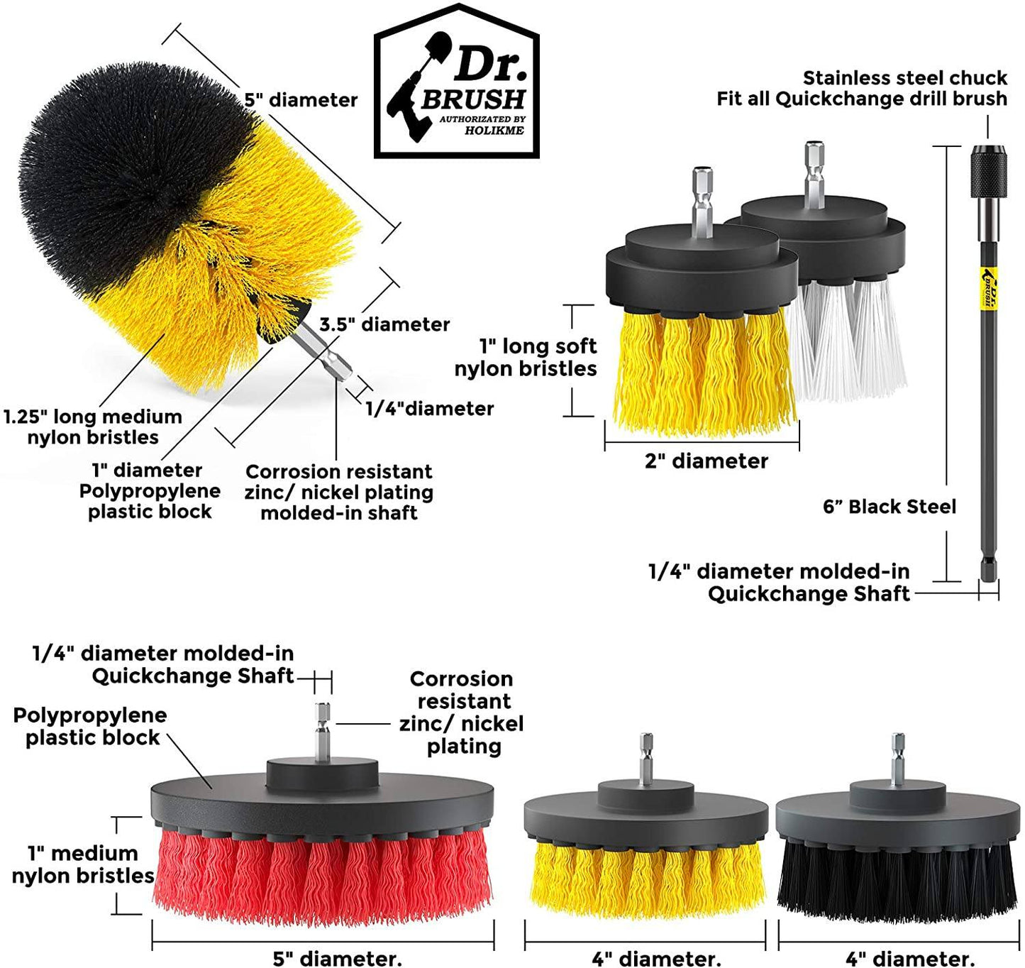 Skorter | 20-Pack: Holikme Drill Brush Attachments Set