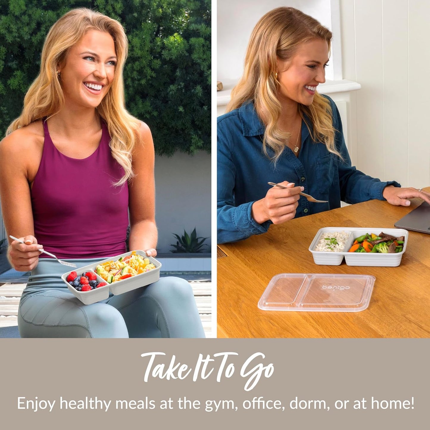 Skorter | 20-piece reusable 2-compartment food containers