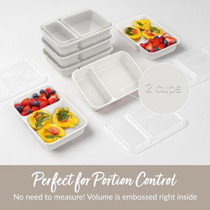 Skorter | 20-piece reusable 2-compartment food containers