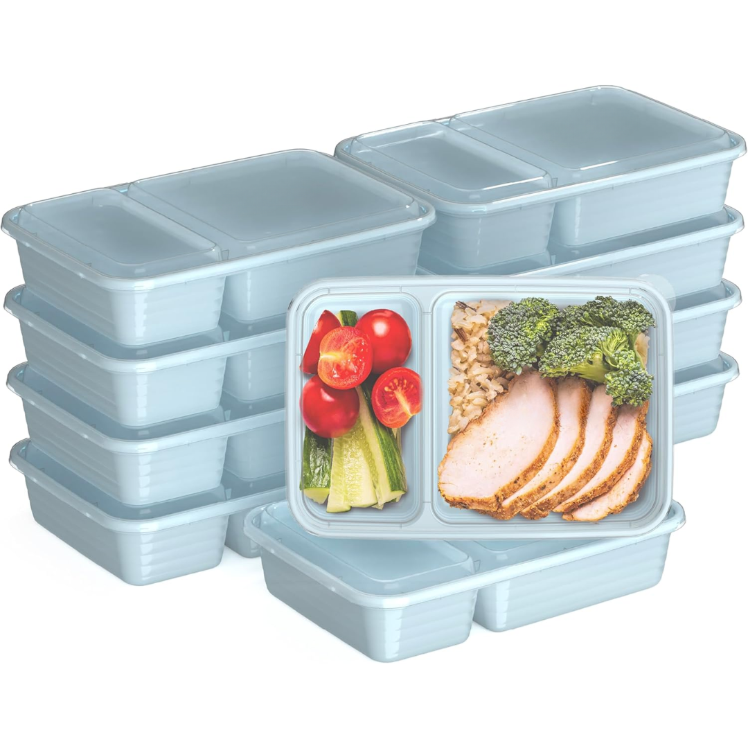Skorter | 20-piece reusable 2-compartment food containers