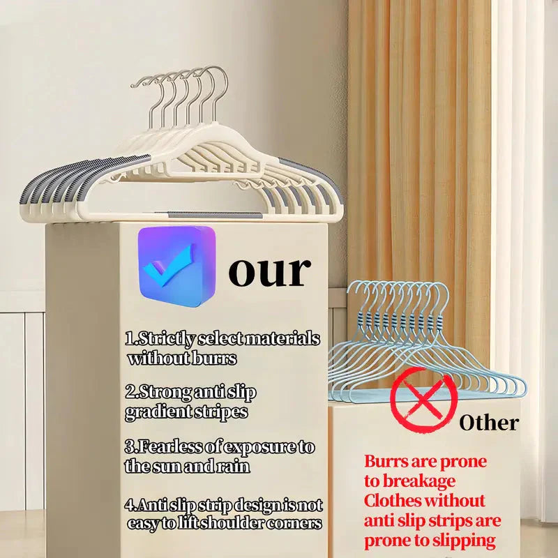 Skorter | 20 pieces: Slip Traceless Clothes Rack, solid heavy-duty clothes hangers