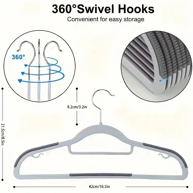 Skorter | 20 pieces: Slip Traceless Clothes Rack, solid heavy-duty clothes hangers