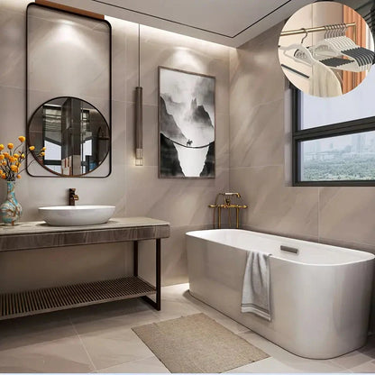 Skorter | 20 pieces: Slip Traceless Clothes Rack, solid heavy-duty clothes hangers