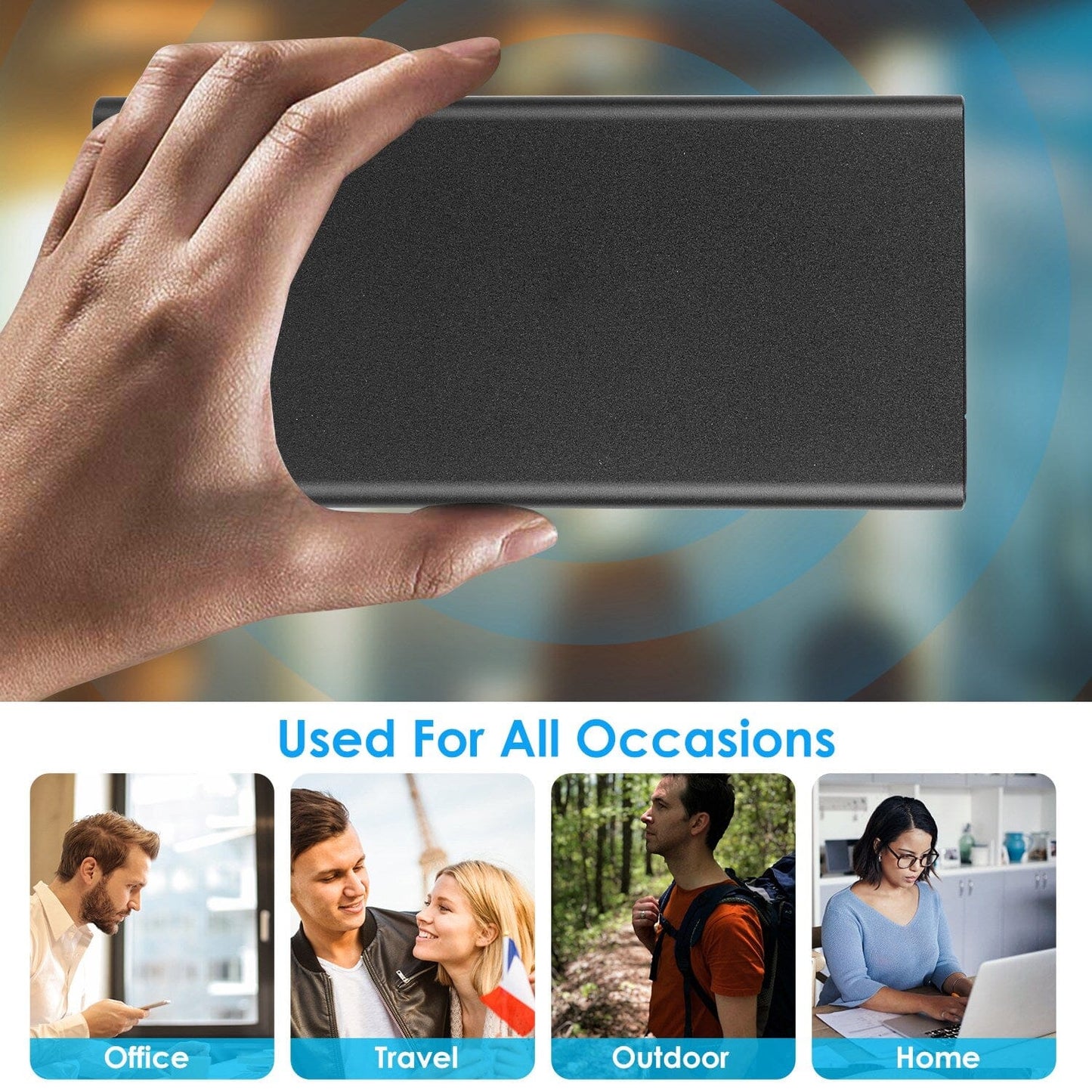 Skorter | 20000mAh Power Bank Portable External Battery Pack with Dual USB Outputs Type C Micro USB Input