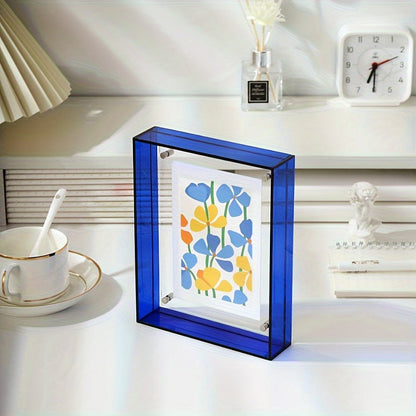 Skorter | Elegant Acrylic Picture Frame - Rectangular, Wall Mounting or Table Decoration for Wedding Pictures, Posters & Puzzles - No Power Needed, Home Decor